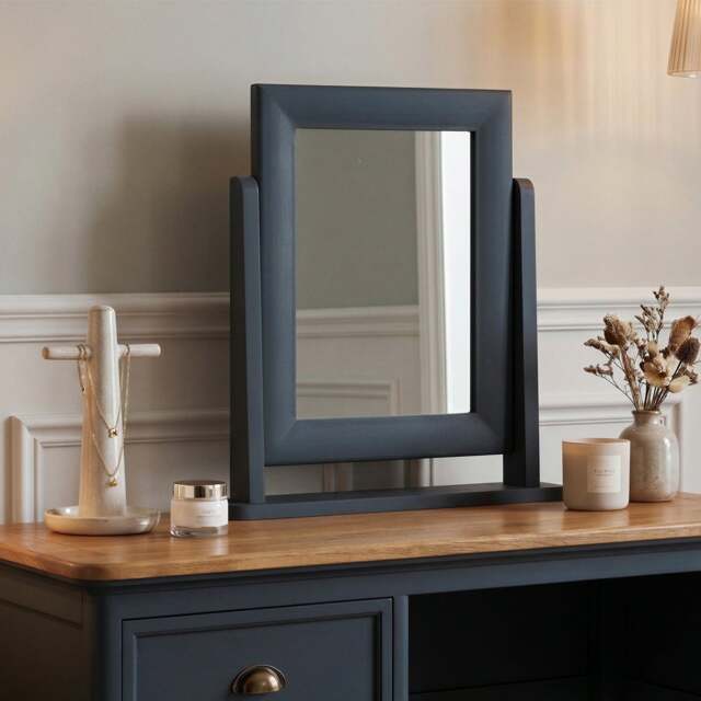 Blue Painted Dressing Table Mirror