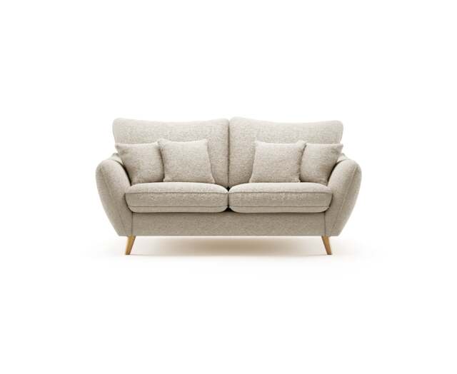 Palma Natural Chenille Fabric 2 Seater Sofa