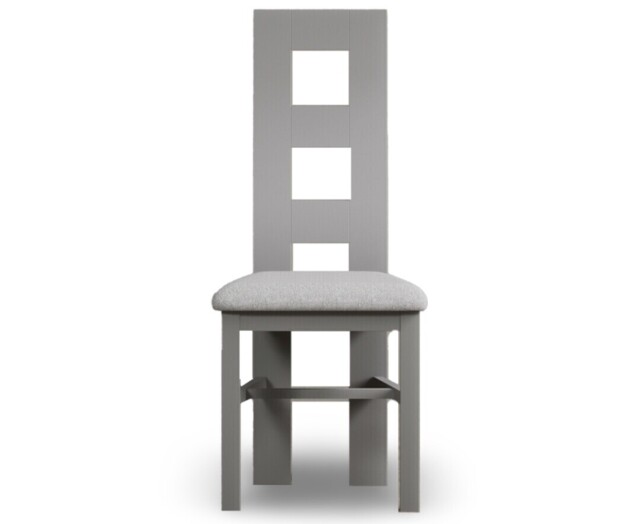 Painted Light Grey Set of 2 Painted Dining Chairs