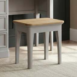 Felton Oak and Light Grey Painted Dressing Table Stool