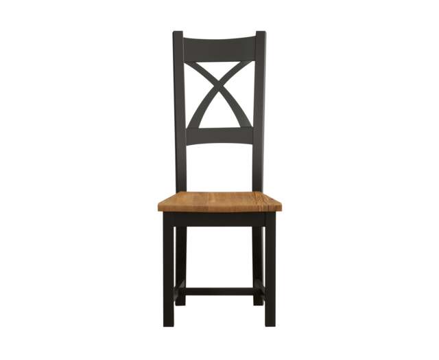 Painted Rustic Oak Set of 2 Painted Dining Chairs