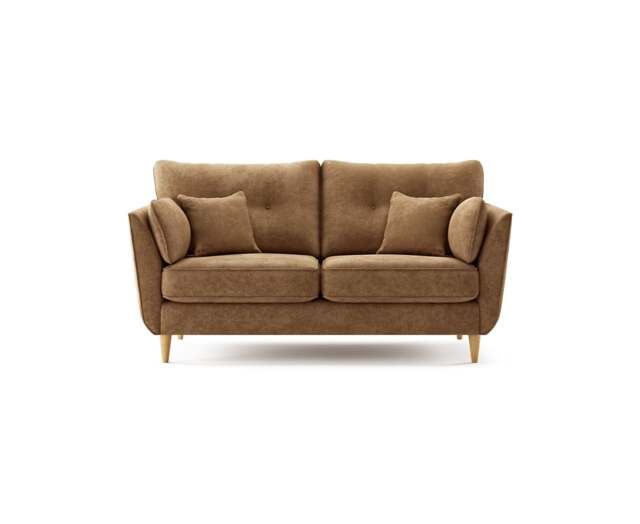 Capri Almond Fine Chenille Fabric 2 Seater Sofa