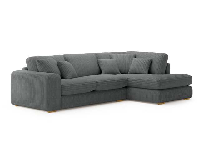 Milan Grey Fabric Right Hand Facing Chaise Sofa