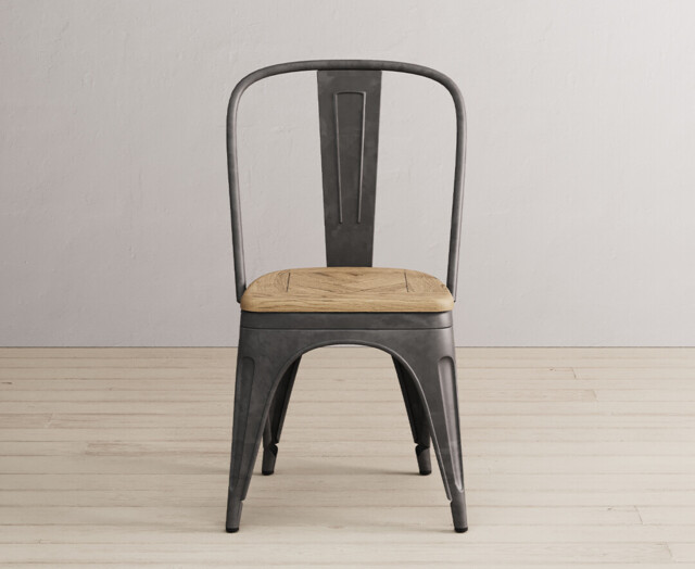 Herringbone Oak Set of 2 Dining Chairs