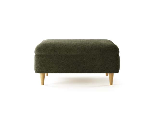 Capri Emerald Boucle Fabric Footstool