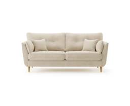 Capri Natural Boucle Fabric 3 Seater Sofa