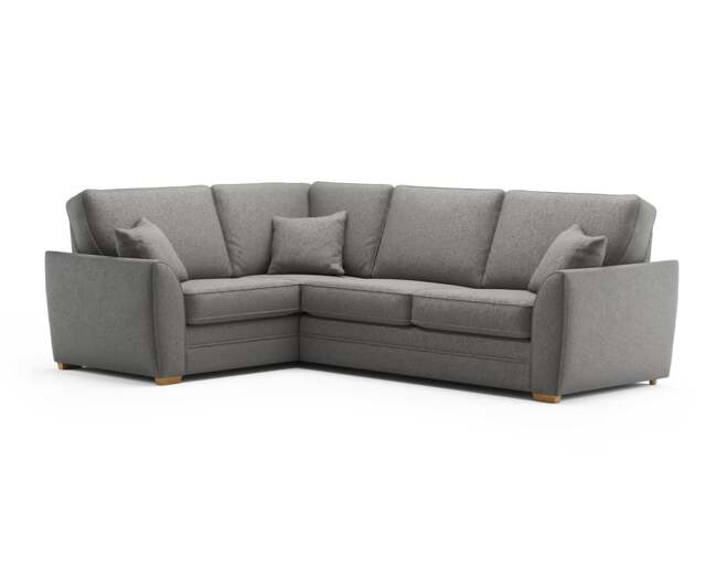 Bella Grey Fabric Large Left Hand Facing Corner Sofa
