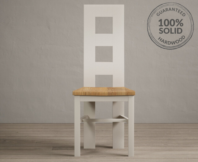 Painted Oak Set of 2 Painted Dining Chairs