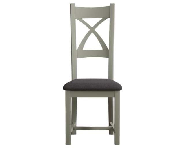 Painted Charcoal Grey Set of 2 Dining Chairs