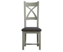 Painted Charcoal Grey Set of 2 Dining Chairs