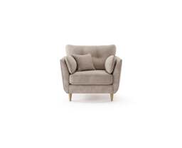 Capri Natural Chenille Fabric Armchair