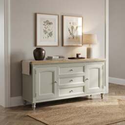 Francis Oak and Soft Green Painted Extra Large Sideboard