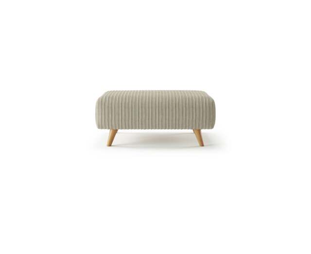 Milan Stone Fabric Footstool