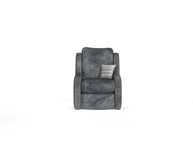 Palermo Graphite Chenille Fabric High Back Swivel Armchair