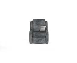 Palermo Graphite Chenille Fabric High Back Swivel Armchair