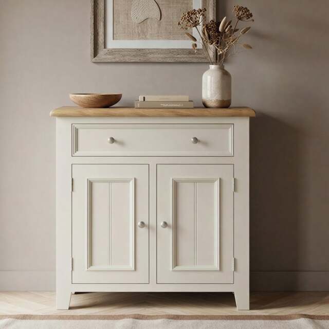 Weymouth Oak and Soft White Painted Hallway Sideboard