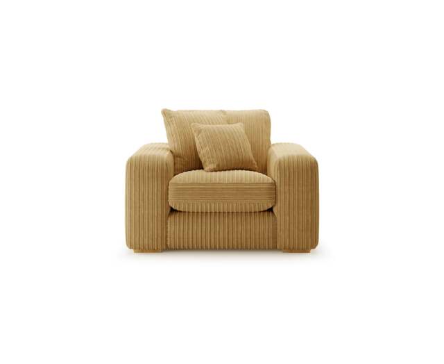 Milan Mustard Fabric Armchair