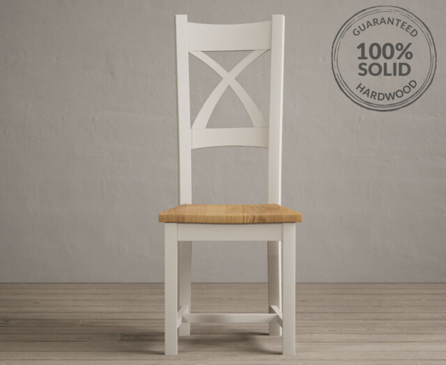 Painted Oak Set of 2 Painted Dining Chairs