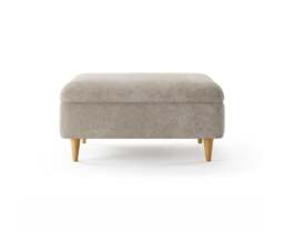 Capri Linen Chenille Fabric Footstool