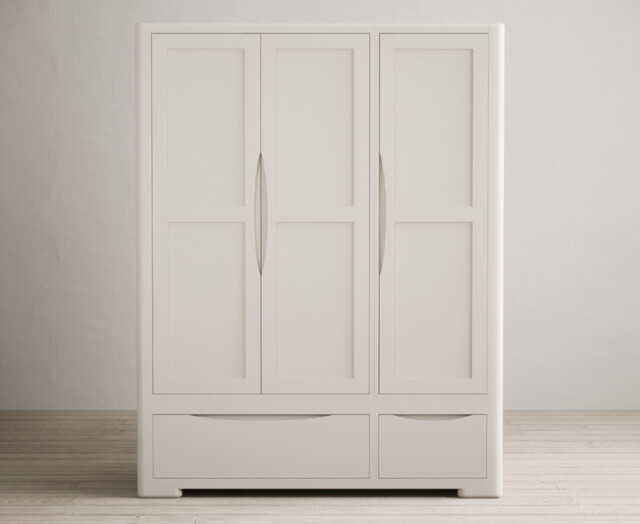 Harper Soft White Painted Triple Wardrobe