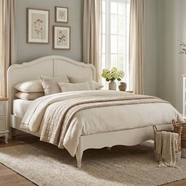 Chateau Soft White Painted King Size Bed