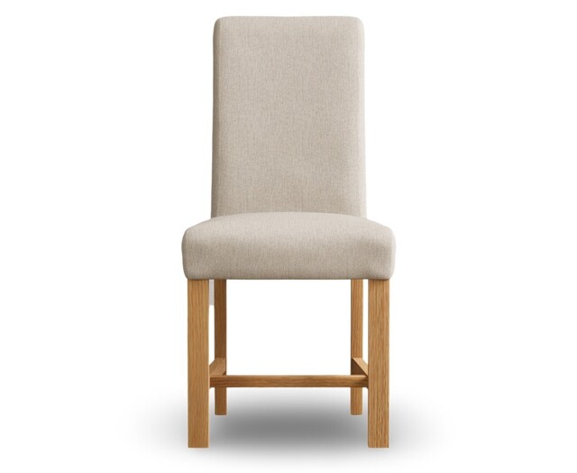 Braced Natural Set of 2 Fabric Dining Chairs