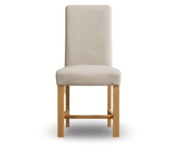 Braced Natural Set of 2 Fabric Dining Chairs