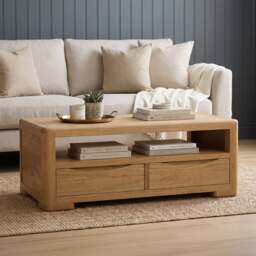 Harper Solid Oak 4 Drawer Coffee Table