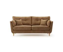 Capri Almond Fine Chenille Fabric 3 Seater Sofa