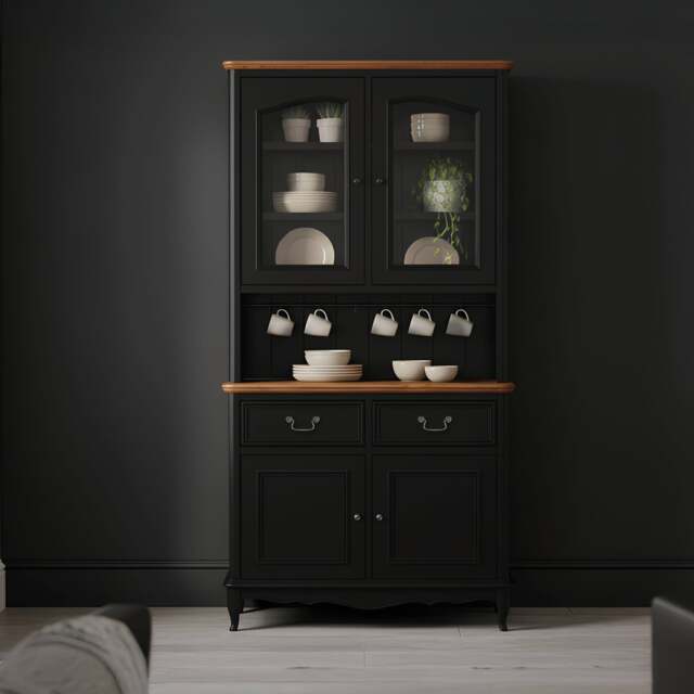 Chateau Noir Oak and Black Painted Small Dresser