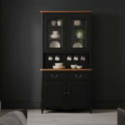Chateau Noir Oak and Black Painted Small Dresser
