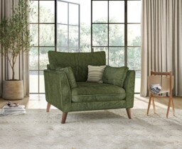 Palermo Olive Green Chenille Fabric Armchair