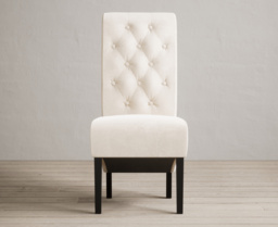 Marlowe Cream Set of 2 Velvet Dining Chairs