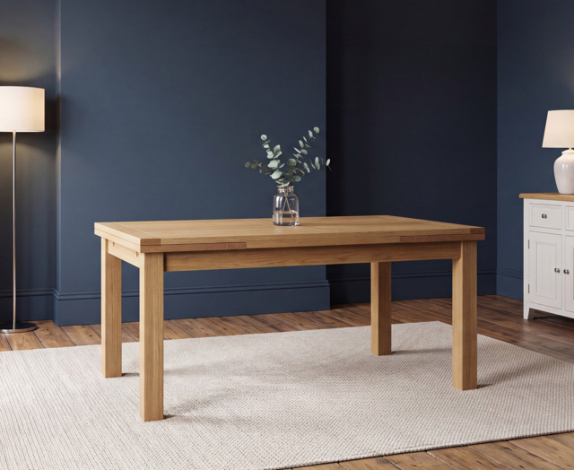 Extending Buxton 180cm Solid Oak Dining Table