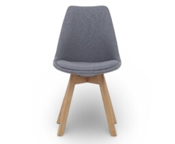 Orson Dark Grey Set of 2 Fabric Dining Chairs