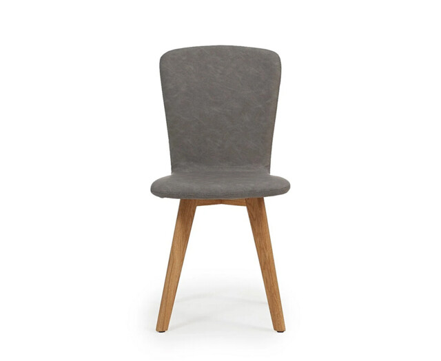Ruben Grey Set of 2 Faux Leather Dining Chairs
