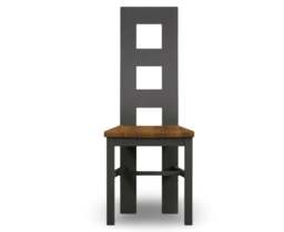 Painted Rustic Oak Set of 2 Painted Dining Chairs