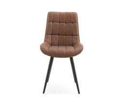 Larson Brown Set of 2 Faux Leather Dining Chairs