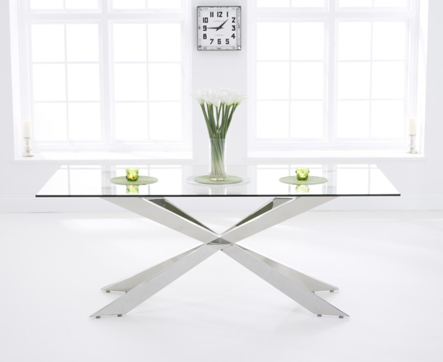Canova 160cm Glass Dining Table