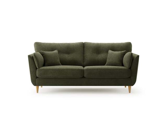 Capri Emerald Boucle Fabric 3 Seater Sofa