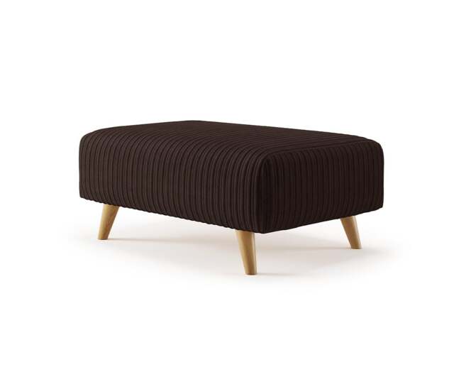 Milan Chocolate Fabric Footstool
