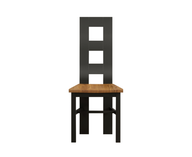 Painted Rustic Oak Set of 2 Painted Dining Chairs