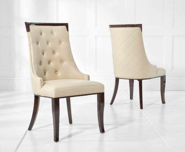 Milan 180cm Grey Marble Dining Table with 8 Cream Francesca Chairs
