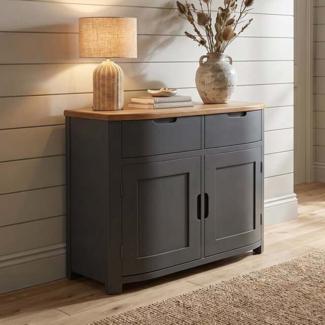 Bradwell Oak and Charcoal Painted Small Sideboard