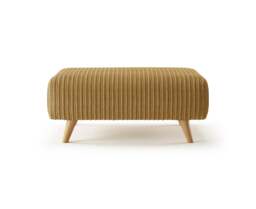 Milan Mustard Fabric Footstool