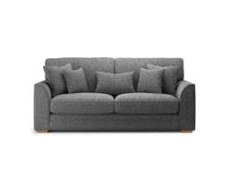 Jasper Charcoal Chenille Fabric 3 Seater Sofa