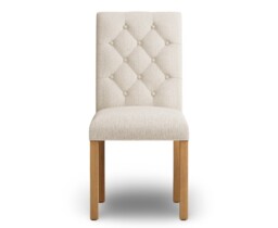 Isabella Natural Set of 2 Painted Dining Chairs
