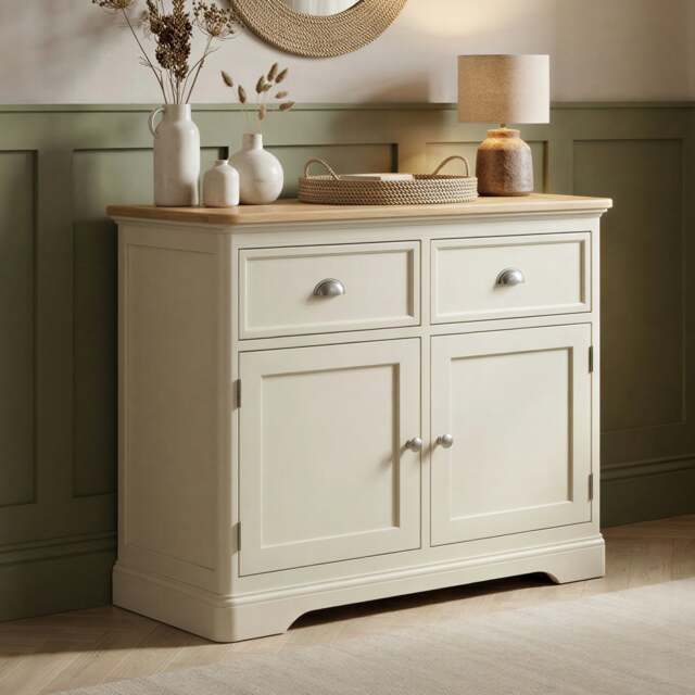Madley Oak and Cream Painted Small Sideboard