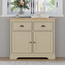 Madley Oak and Cream Painted Small Sideboard by Oak Furniture