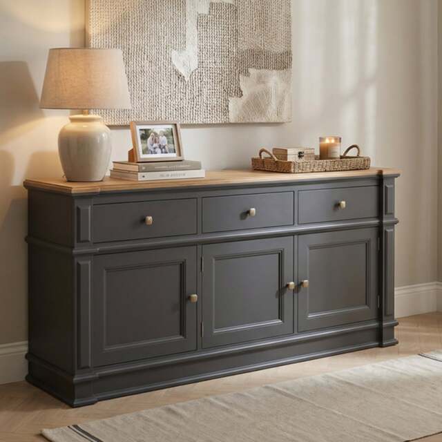 Lawson Oak and Charcoal Grey Painted Extra Large Sideboard